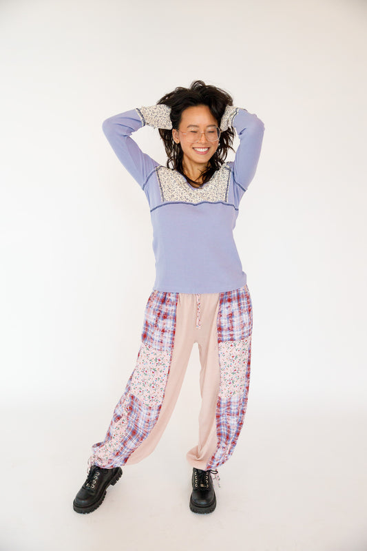 Phoebe Baby Blue Floral Long Sleeve