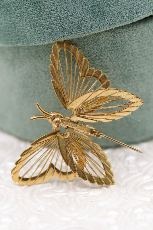 Vintage Monet Butterfly Brooch