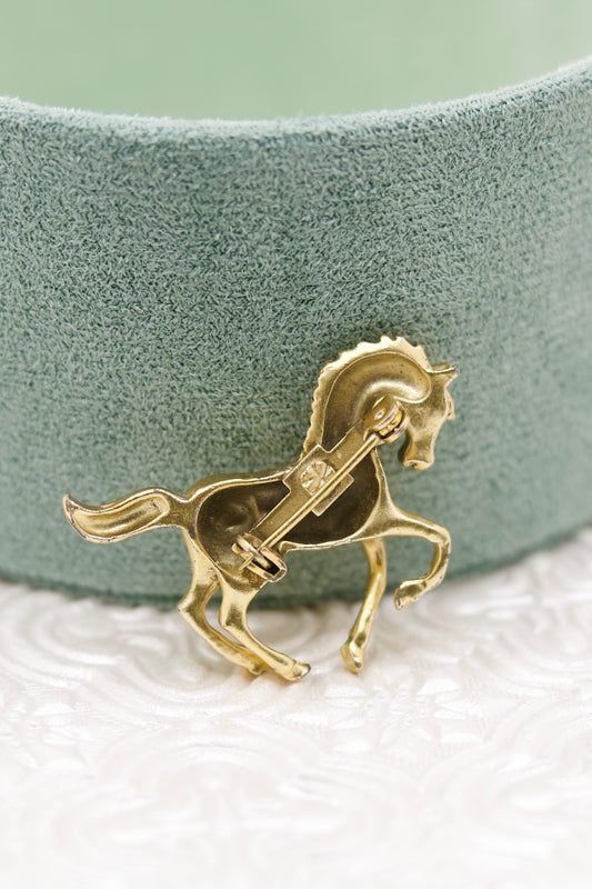Vintage Horse Brooch