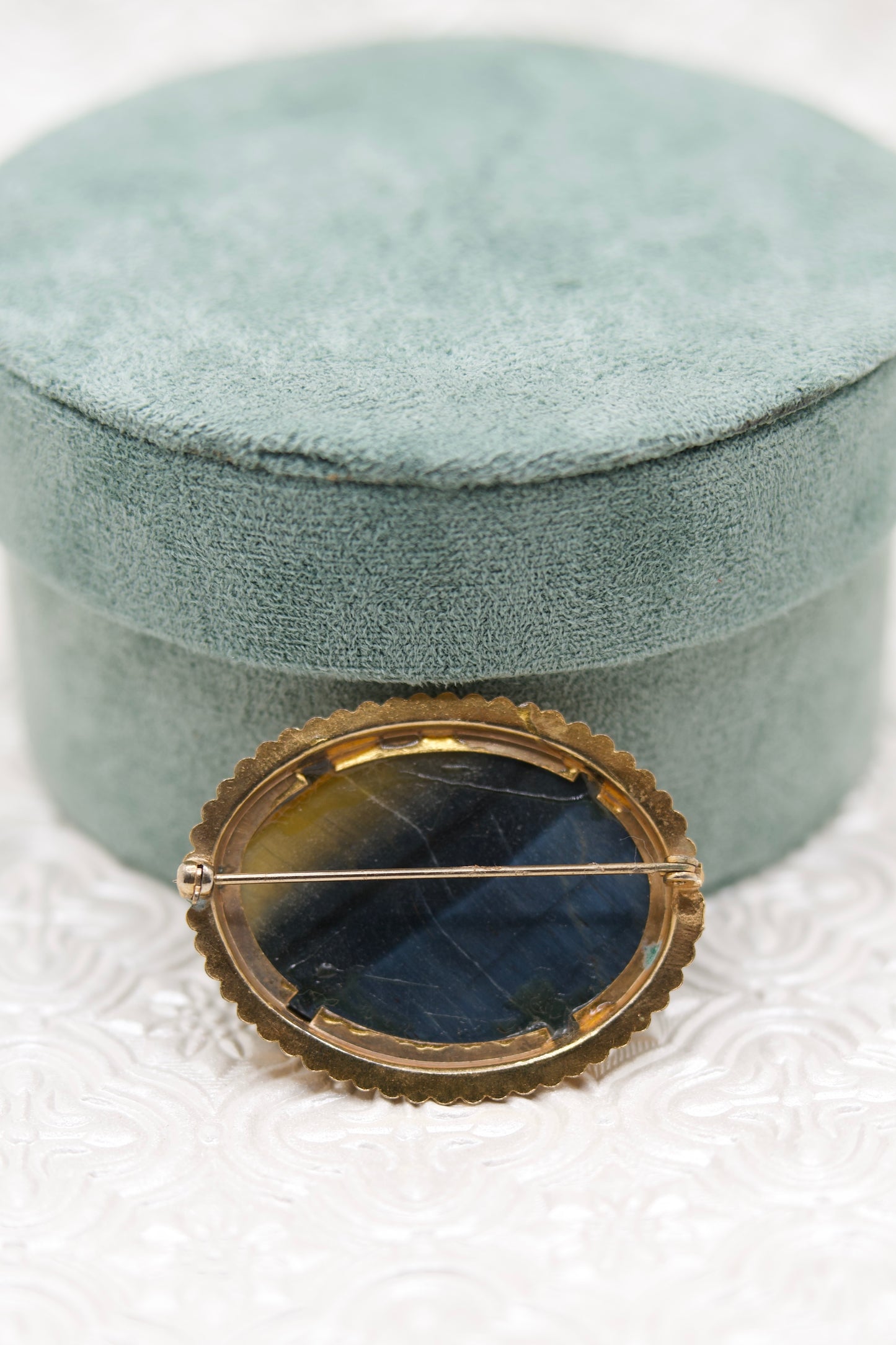 Vintage Large Faux Stone Brooch
