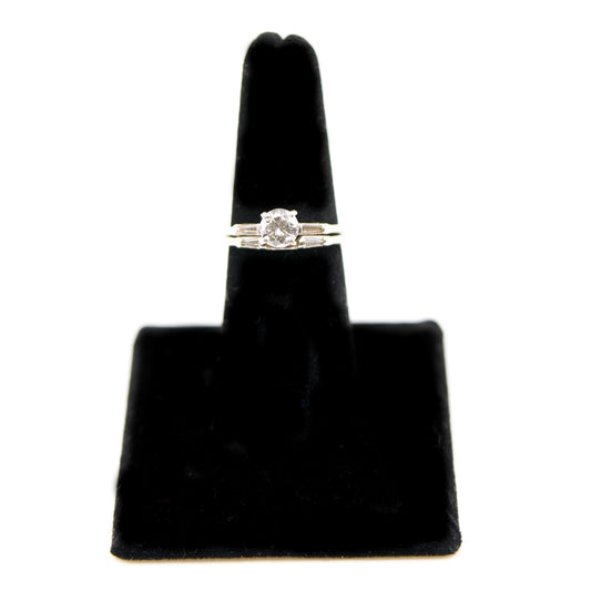 Vintage Diamond Wedding Set – 14k White Gold – 1.15ctw