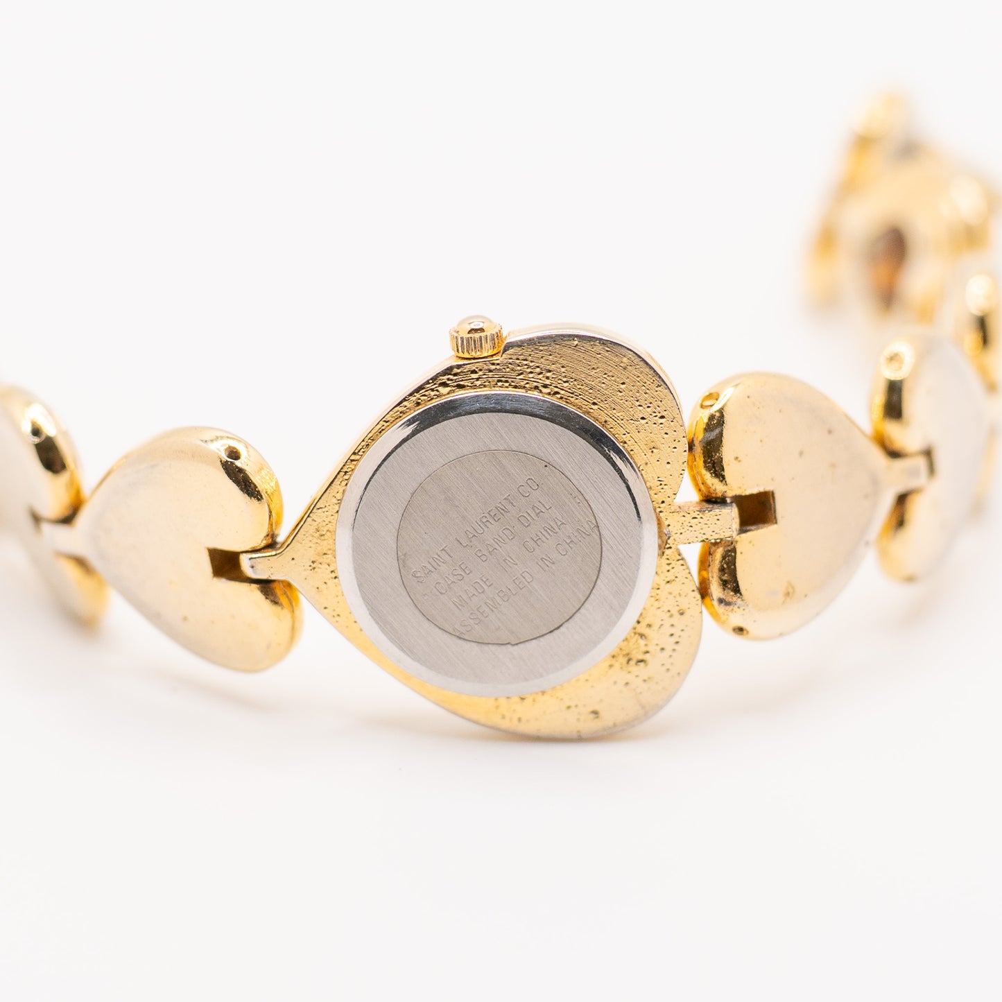 Vintage Saint Laurent Co Gold Heart Shape Watch