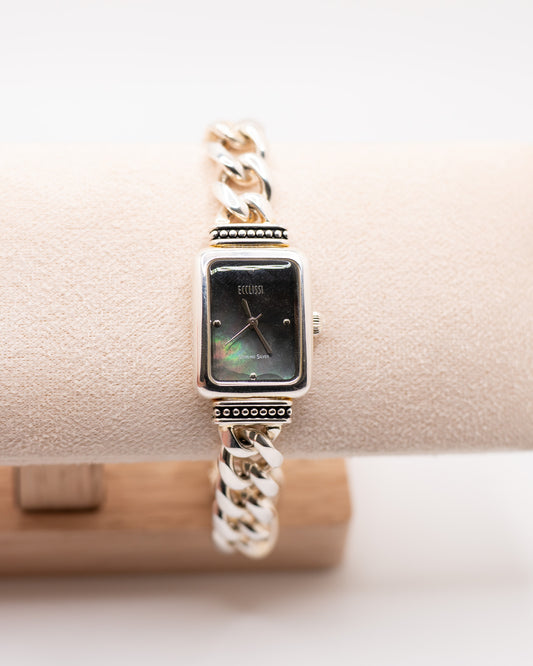 Ecclissi Mother of Pearl Face Watch - Sterling Silver Case
