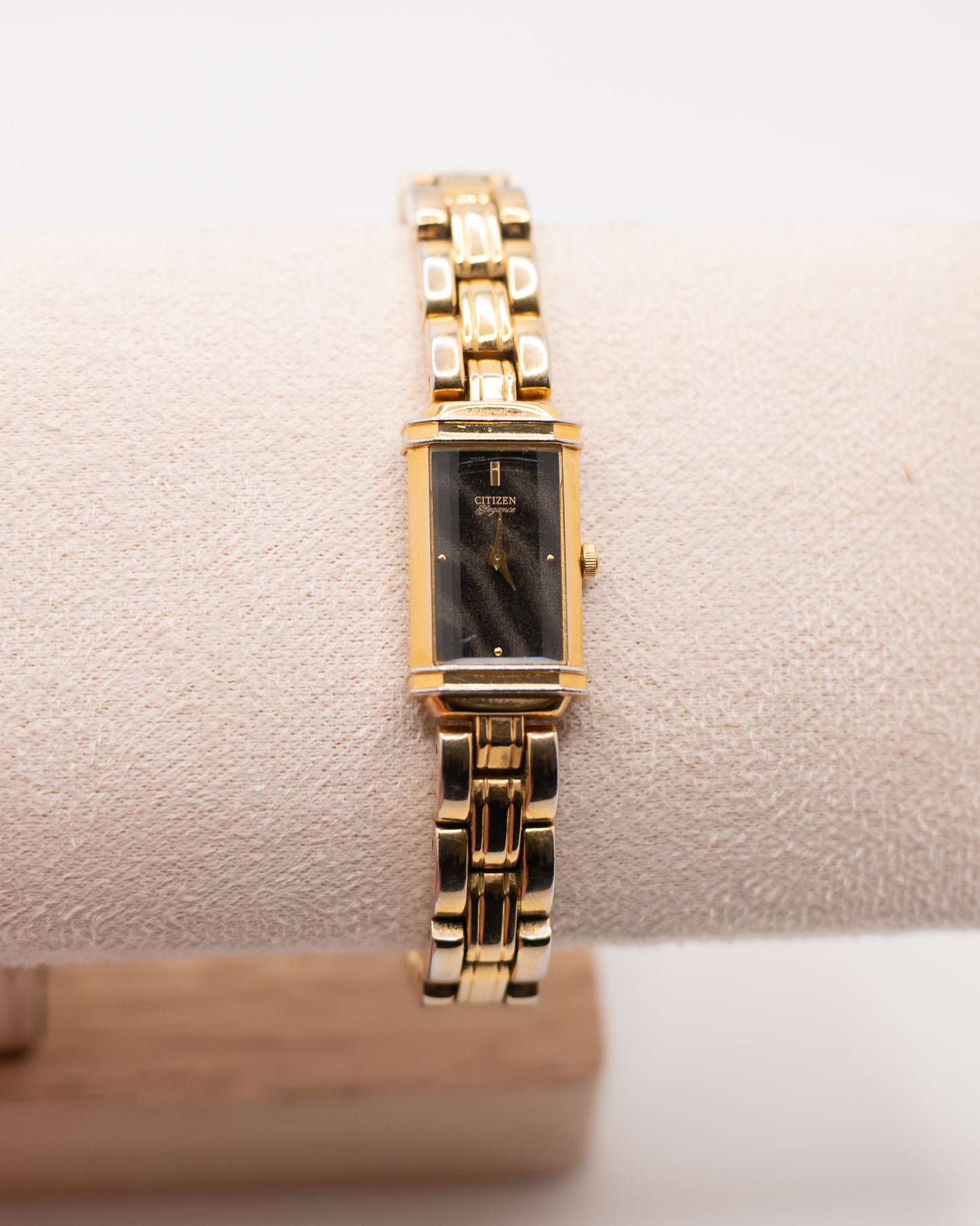 Vintage Citizen Elegance Watch Women Gold Tone Rectangle