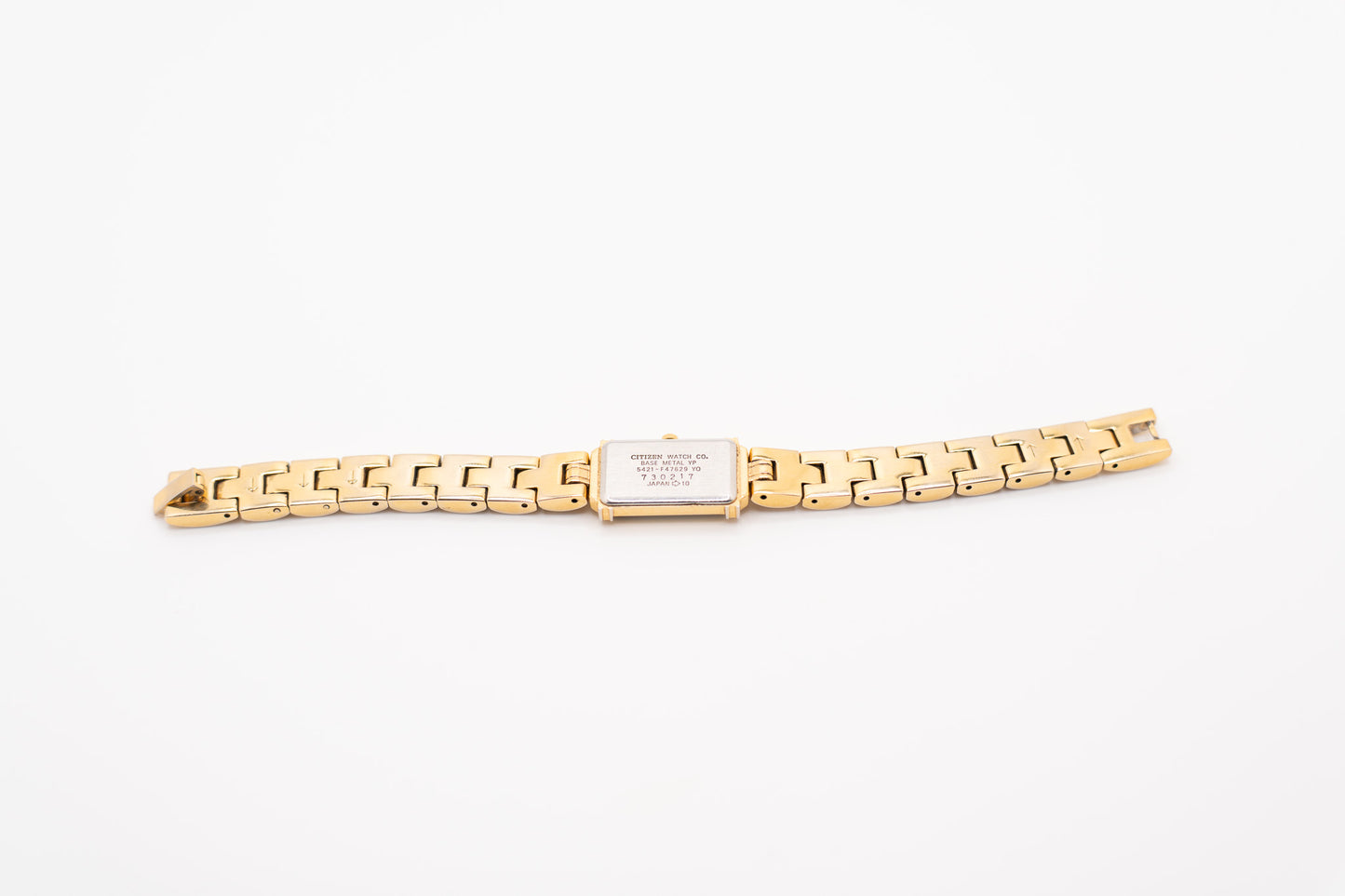 Vintage Citizen Elegance Watch Women Gold Tone Rectangle