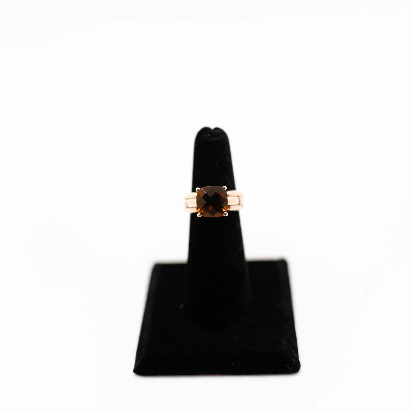 925 Sterling Silver and Citrine Ring Size 6