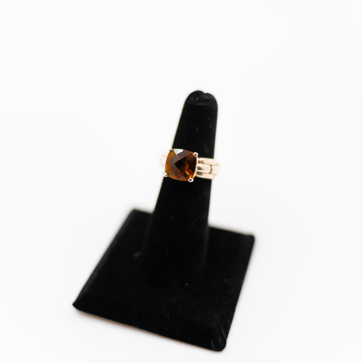 925 Sterling Silver and Citrine Ring Size 6