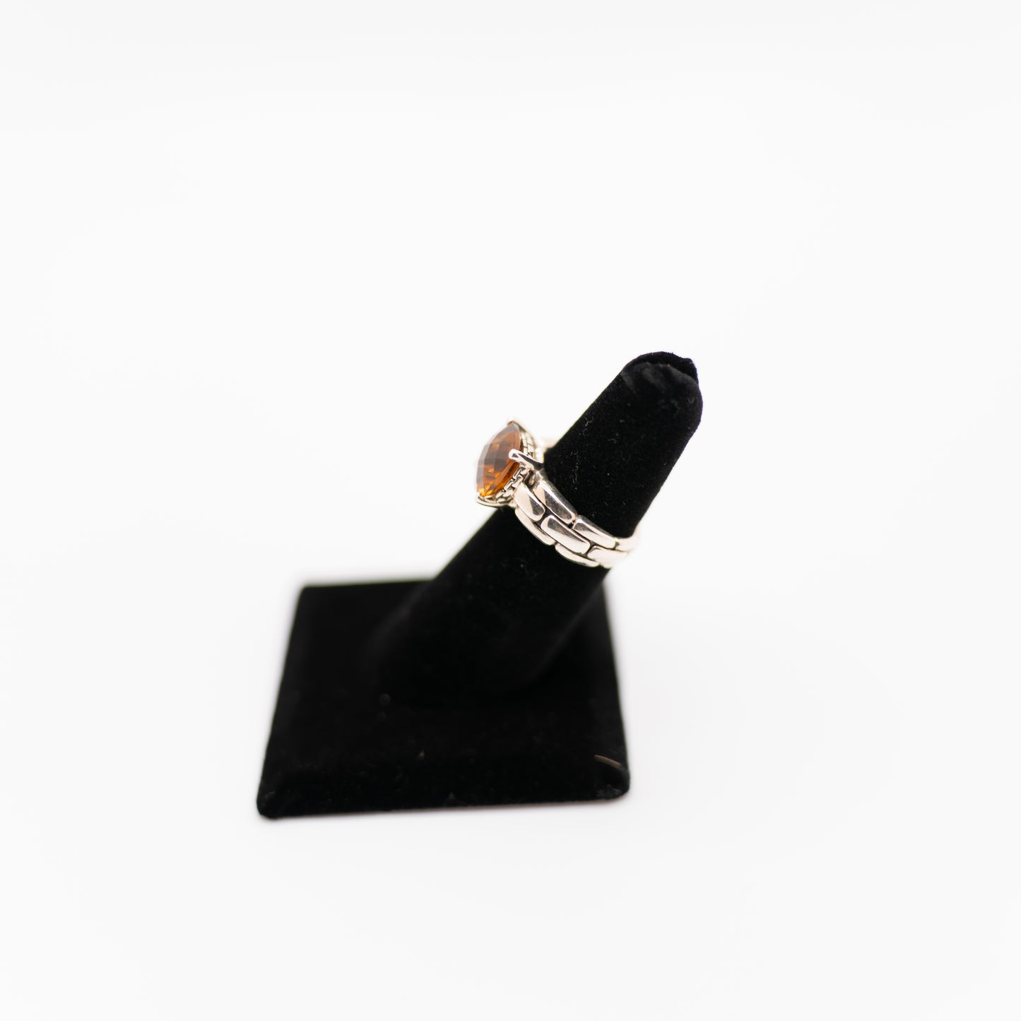 925 Sterling Silver and Citrine Ring Size 6