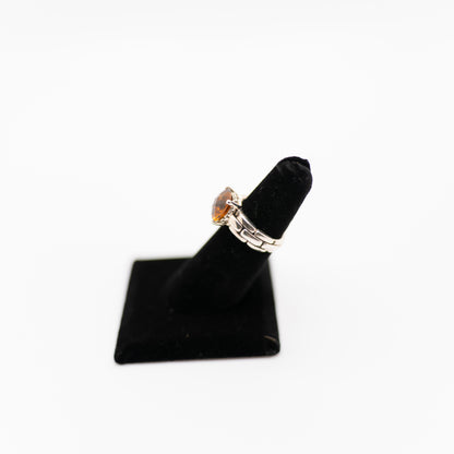 925 Sterling Silver and Citrine Ring Size 6