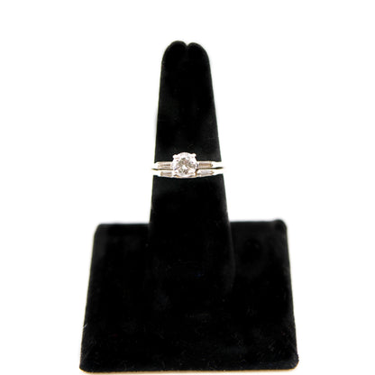 Vintage Diamond Wedding Set – 14k White Gold – 1.15ctw