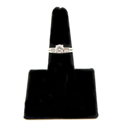 Vintage Diamond Wedding Set – 14k White Gold – 1.15ctw