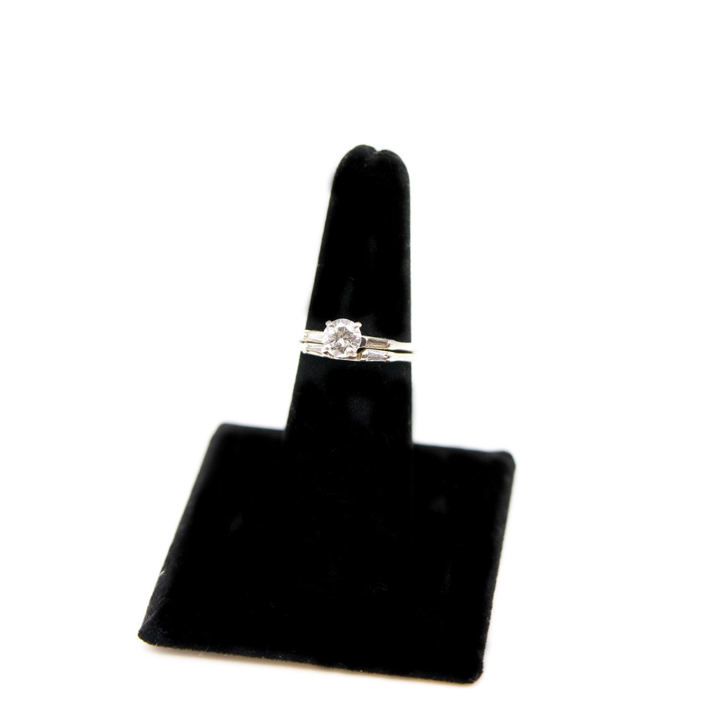 Vintage Diamond Wedding Set – 14k White Gold – 1.15ctw