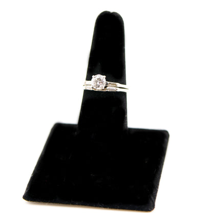 Vintage Diamond Wedding Set – 14k White Gold – 1.15ctw