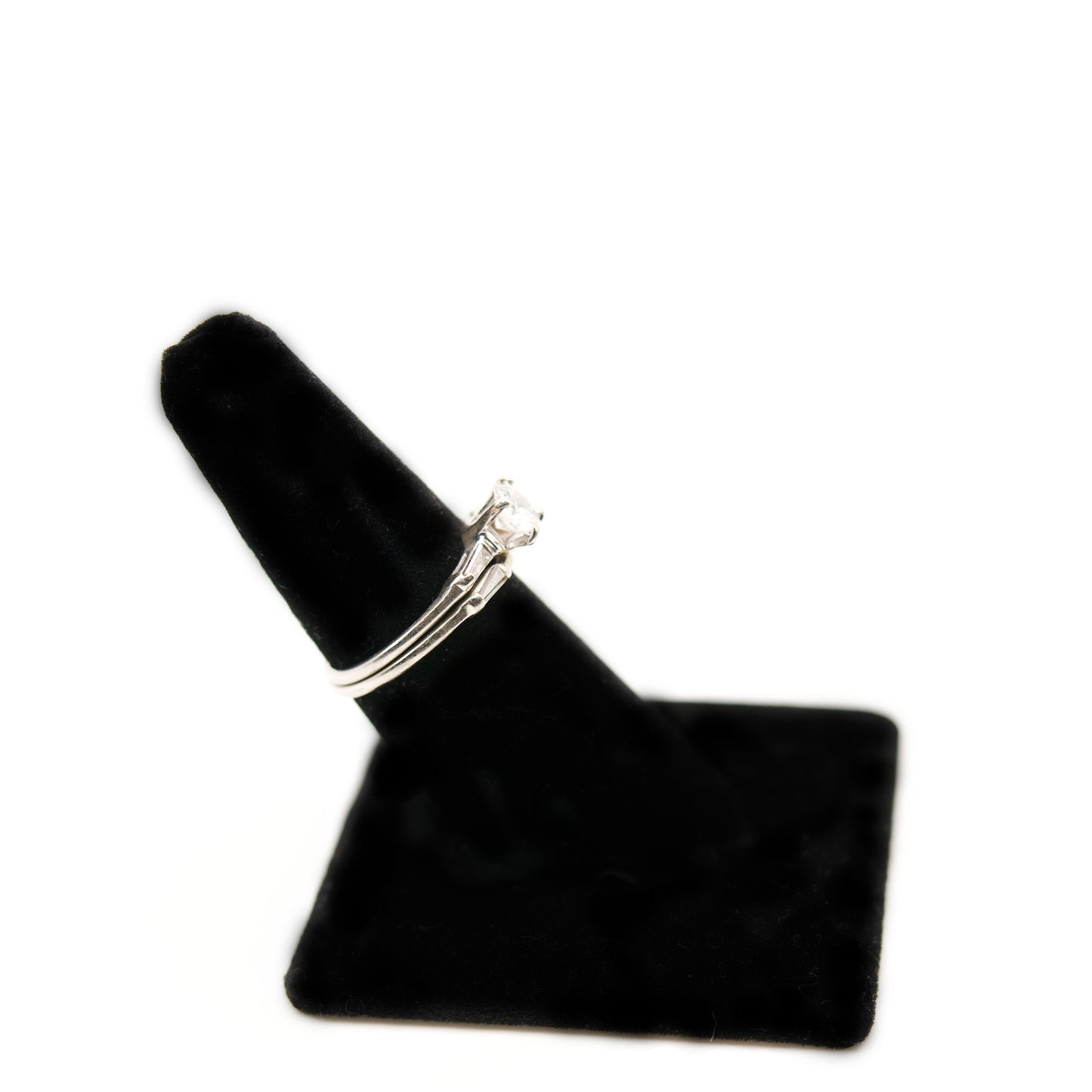 Vintage Diamond Wedding Set – 14k White Gold – 1.15ctw