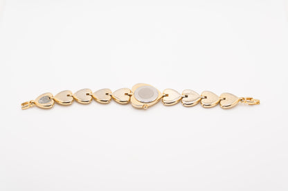 Vintage Saint Laurent Co Gold Heart Shape Watch
