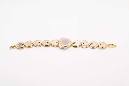Vintage Saint Laurent Co Gold Heart Shape Watch