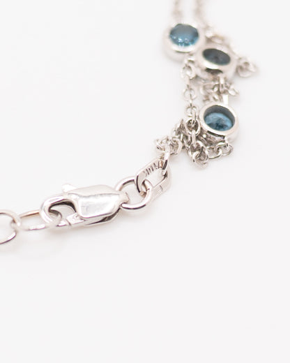 10K Double Strand London Blue Topaz Bracelet