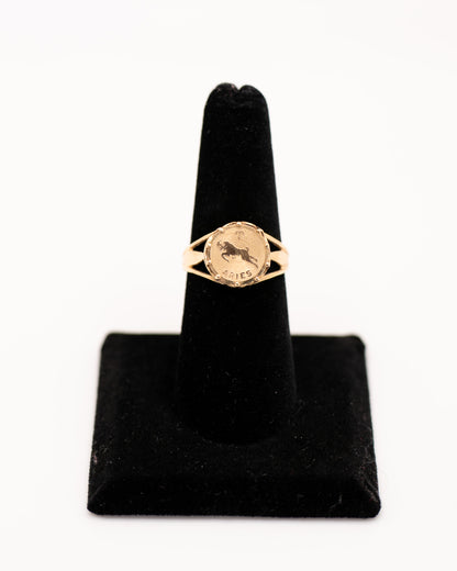 14K Yellow Gold Aries Ring