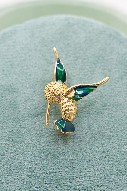 Vintage Hummingbird Brooch