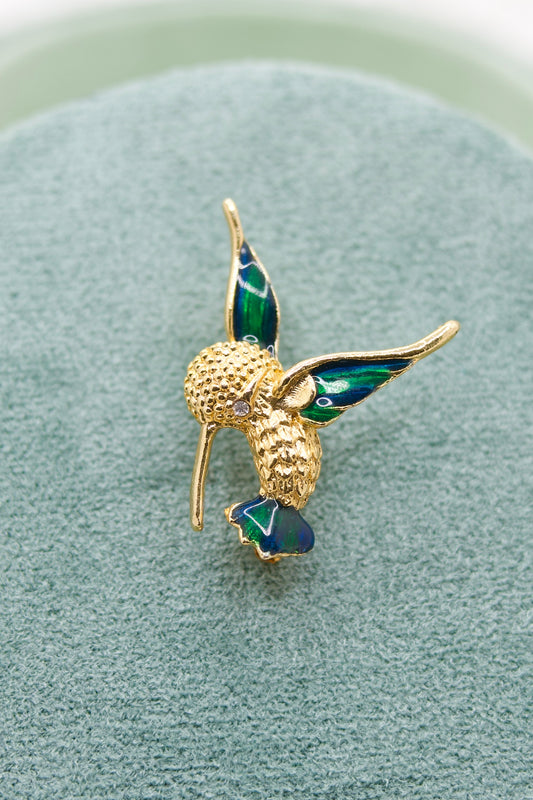 Vintage Hummingbird Brooch
