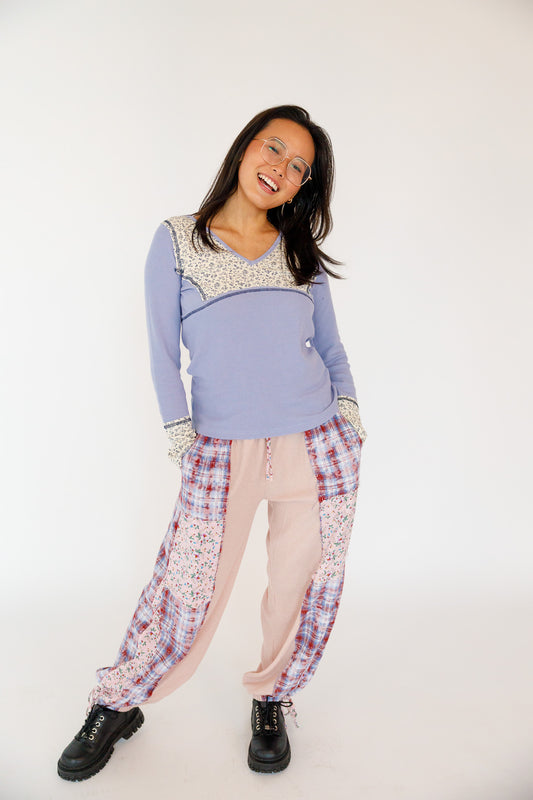 Slouchy Patchwork Joggers