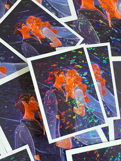 Feyre & Rhysand Holographic print